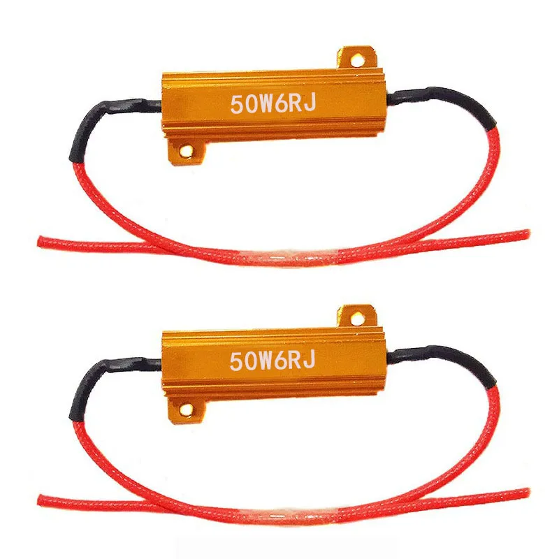 Car led light rx24 gold aluminum shell steering decoding resistor 50W6RJ ohm non-destructive wiring card