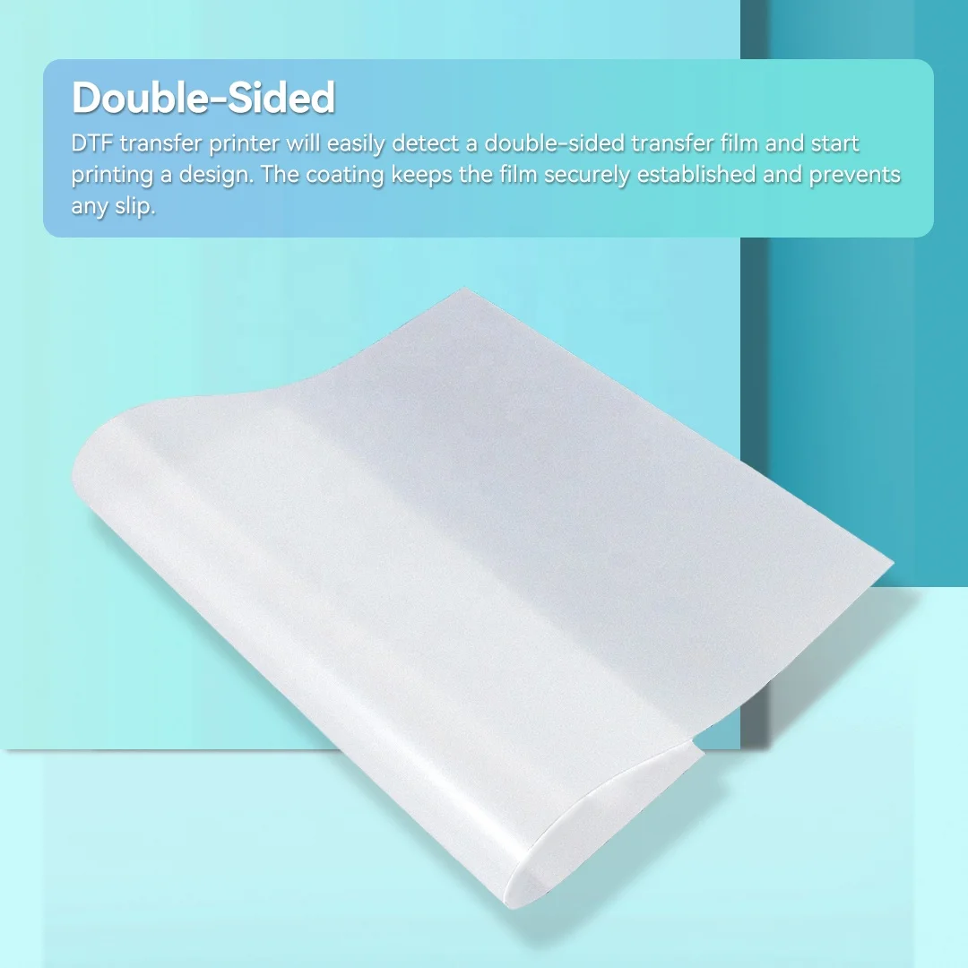 High Quality A4 DTF PET Film 100 Sheets Double Side Matte Hot Cold Peeling Heat Transfer DTF Films