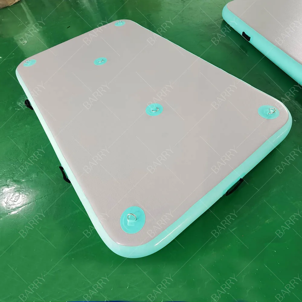 Drop Stitch Teak Inflatable Motor Boat Station Jetski Water Floating Jet Ski Dock Inflatable Island for Sale