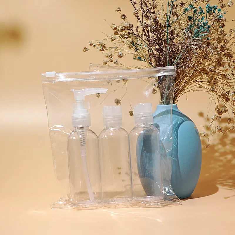 Custom 4 in 1 Pack PET Sprayer Clear Plastic Bottle Perfume Refill Personal Skin Care Serum Cosmetic Spray Travel Bottles Set