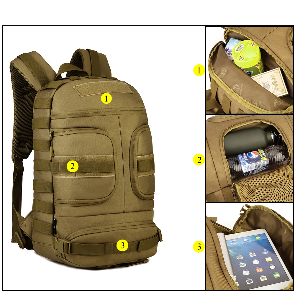 Tactical Backpack Fans Outdoor Nylon Durable Riding Mountaineering Travel Climbing Unisex High Capacity Bag Customizable