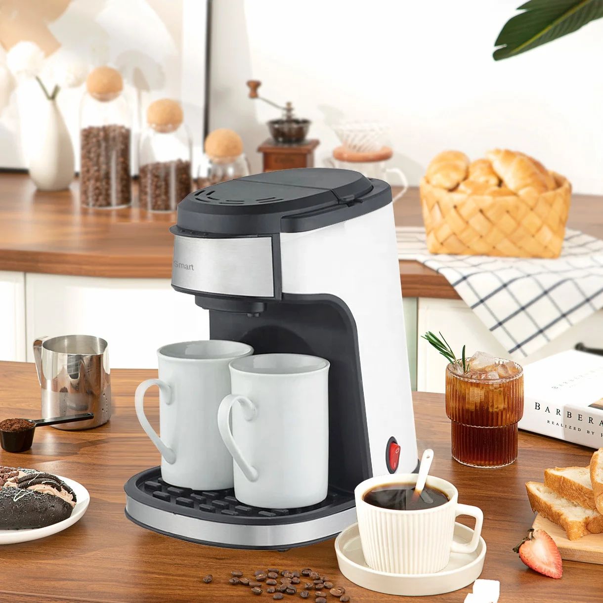 2 cups Drip Coffee Maker Home and Office Coffee Machine 240ml Portable Coffee maker