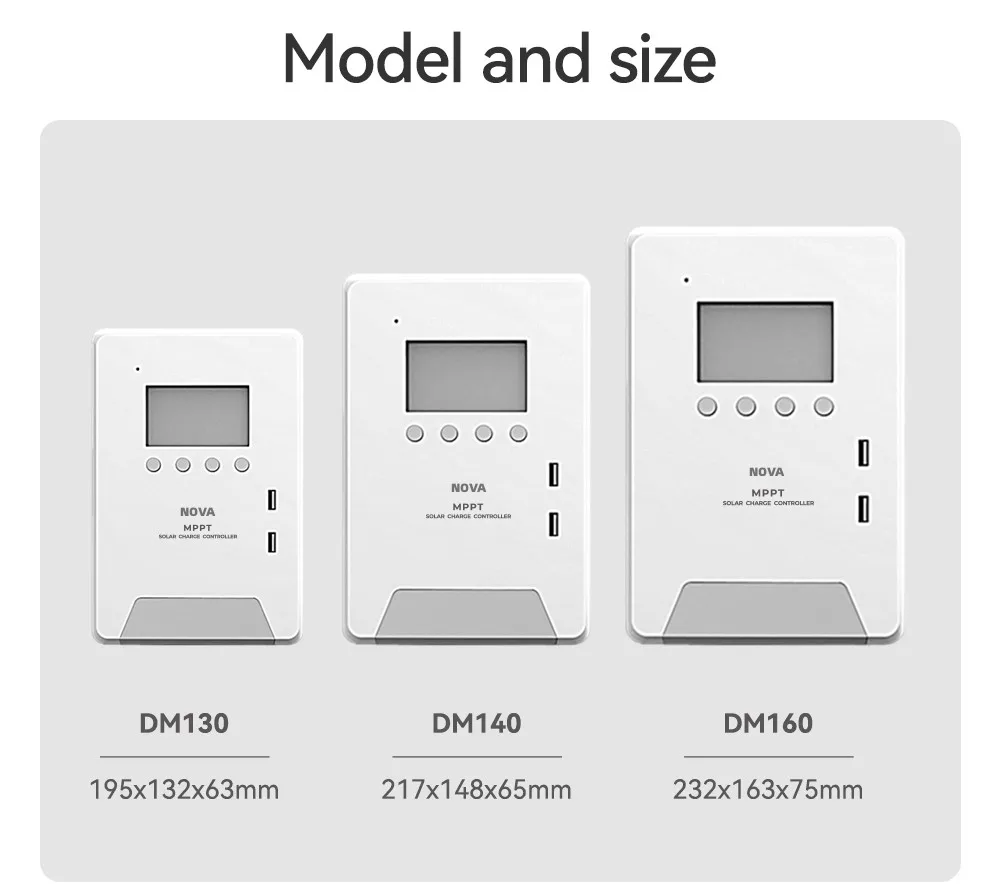 Regulator Solar Controller MPPT Solar Charge Controller for Lifep04 Sealed Gel AGM Flooded Lithium Battery   Solar System