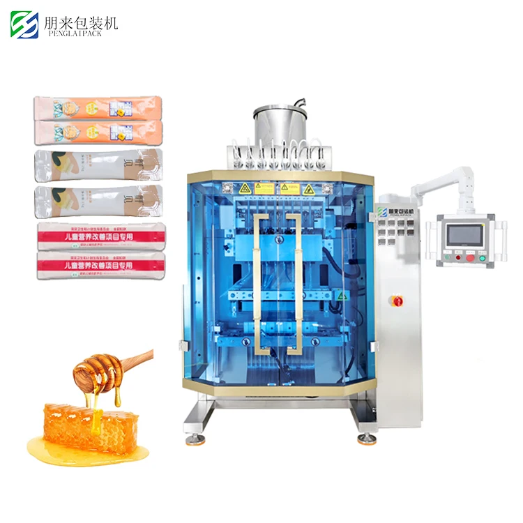 Automatic Multi lane 10ml Small Bag Stick  Packaging Jam Jelly Syrup Ketchup Paste Sauce Honey Liquid Sachet Packing Machine