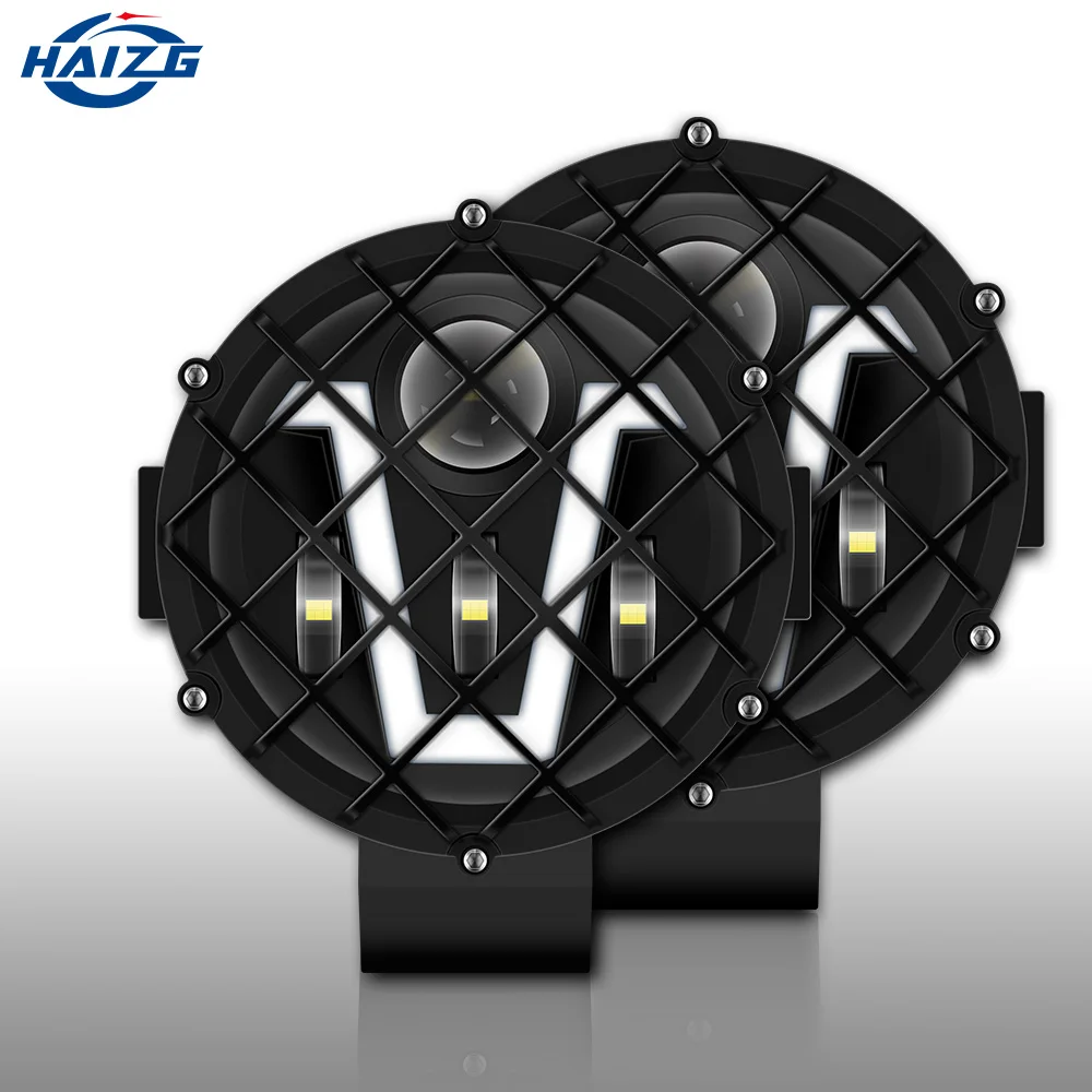 Haizg Новые 7 дюймов 40 Вт светодиодный свет работы с DRL led рабочий свет для грузовиков, внедорожников, квадроциклов, наводненных внедорожный другие автомобильные фары освещение