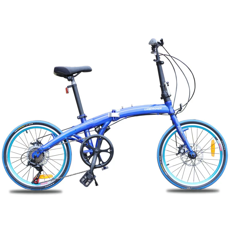 Ultralight Folding Bike 20 inch 7 speed Front and Back Disc Brake Portable Mini Bicycle Road Adult