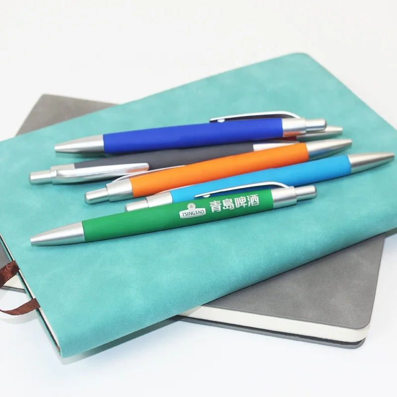 New Promotion Cheap Hot Sell Colorful Press Action Metal Office Use Ballpoint Pen With Custom Logo