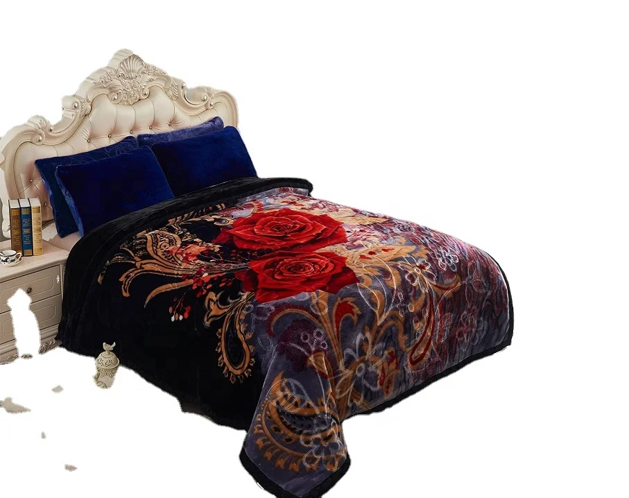 Factory Cheap Comfortable Super Soft Mink Raschel Blanket for Winter