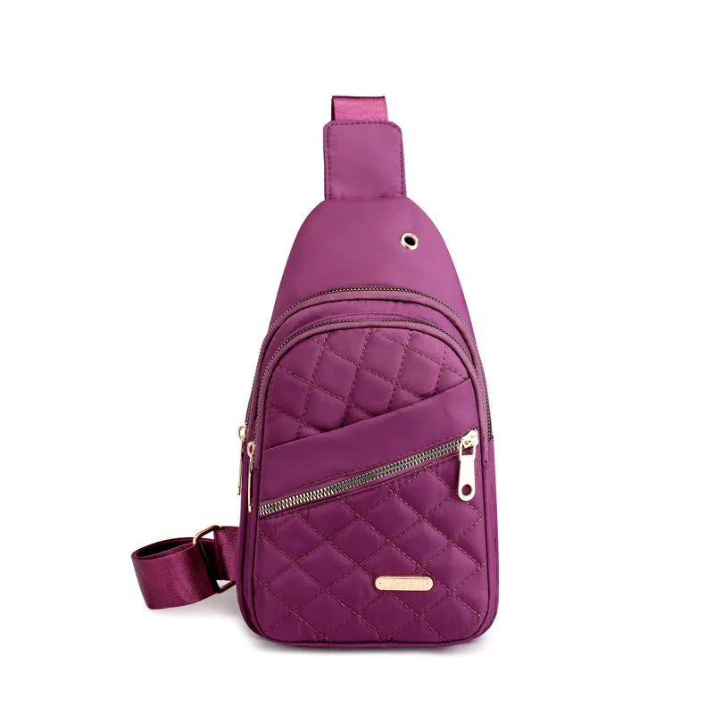 Custom Women Crossbody Running Accessories Belt Streetwear Chest Bag Pink Embroidery Waist Bags For Women
