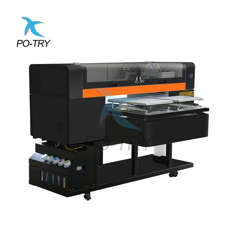 PO-TRY High Speed Industrial Used DTG Printer Large Format Durable Direct To Fabric Printers