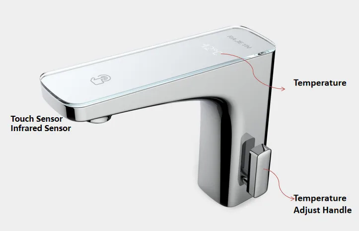 Hot & Cold Bathroom Automatic Sensor Tap Water Saving Inductive Electronic Faucet