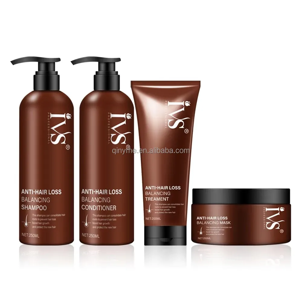 IVS Custom Logo OEM Long Anti Hair Fall Oily Hair Private Label Organic Anti Hair Loss Argan Oil Shampoo and Conditioner