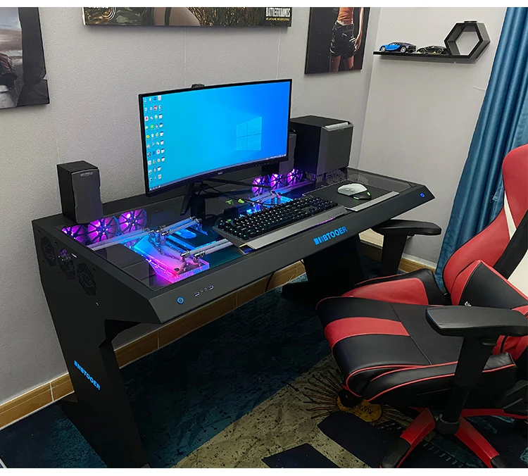 Компьютерный корпус Встроенный Прозрачный большой корпус Встроенный стол высококлассный классный игровой стол особой формы для научной фантастики