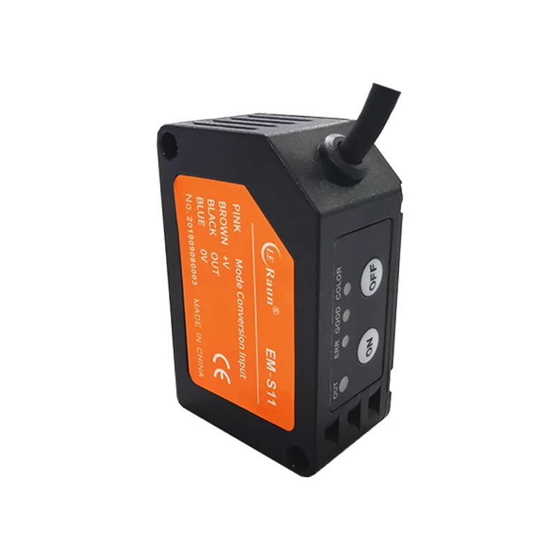 Industrial colour mark sensor photoelectric RGB color sensor for faulty printed packaging detection