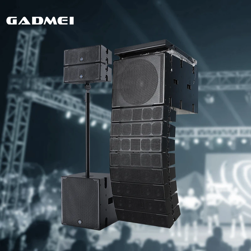 Neodymium line array active speaker 4 inch dj speakers 18 inch big bass subwoofer 2000w professional audio speaker sound system