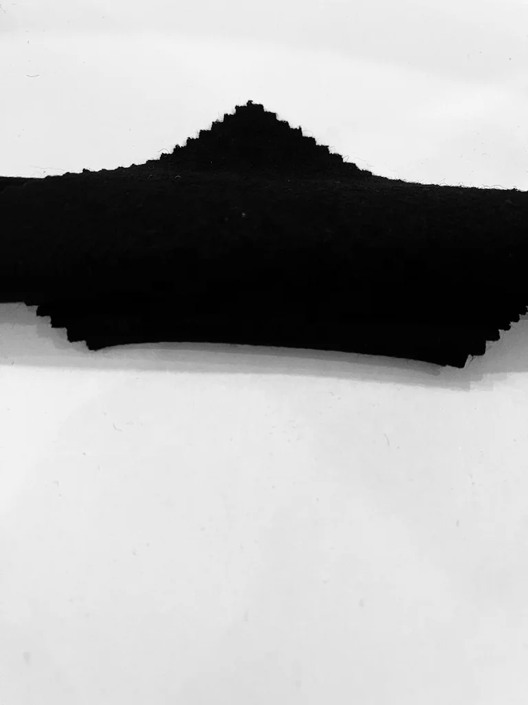 Supplier Plain Double Face Wool Polyester Cotton Knitted Fabrics For Clothing ZY005 black/ZY005-1