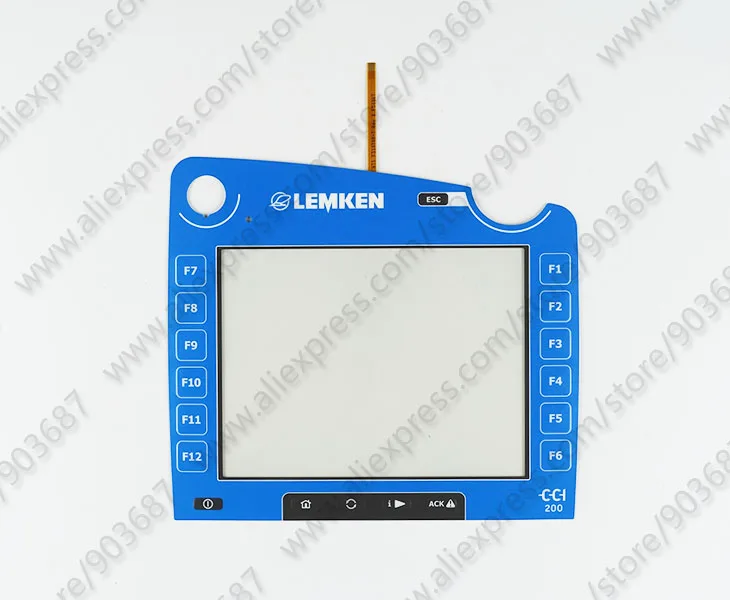 New Replacement Compatible Touchpanel with Overlay Membrane Film for LEMKEN CCI 200 MD201216 NTS F310708-7 Rev B F50067