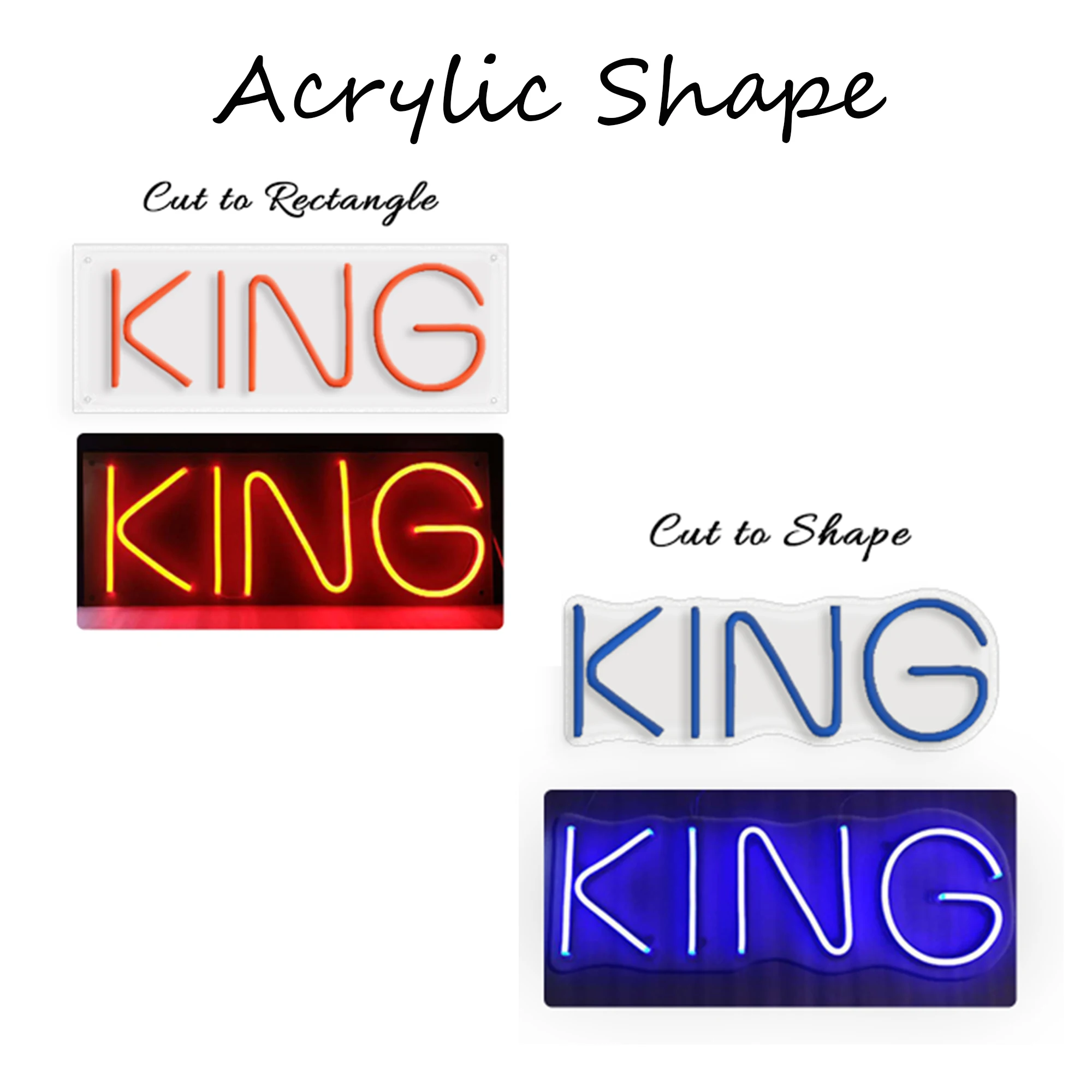 Wall-mounted Custom Neon Sign Letters lets dance Neon Sign Light