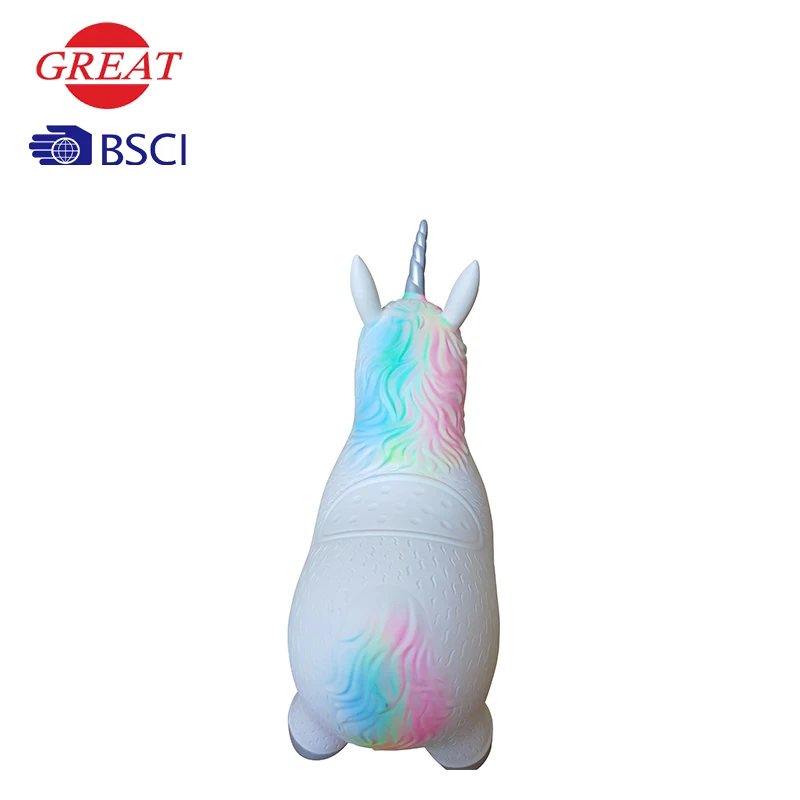 Wholesale Inflatable Animate Jumping Rainbow Unicorn Bouncer Seat