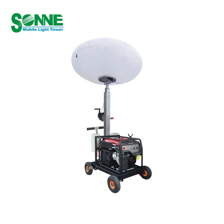 Metal Halide Lamp Mast Balloon Inflatable Light Tower Chinese Manufacturer OEM 2*1000W Pneumatic Manual 5m Aluminum IP67 220v 90