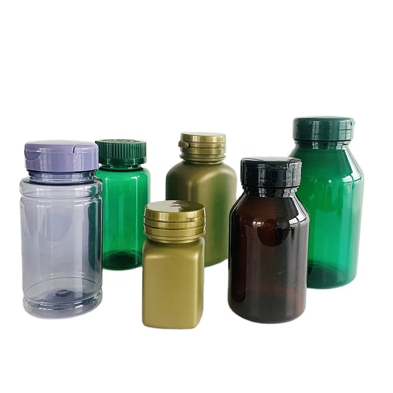 Экологичный пластиковый контейнер для таблеток в капсулах HDPE/PET, пустая пластиковая бутылка для лекарств