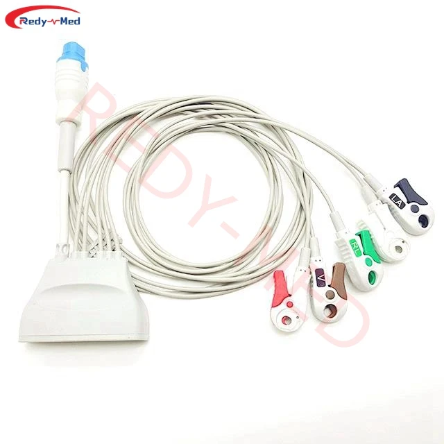 Compatible With Philips Set of 5 ECG Leadwires for MX40 Telemetry Cable Unit,989803171851