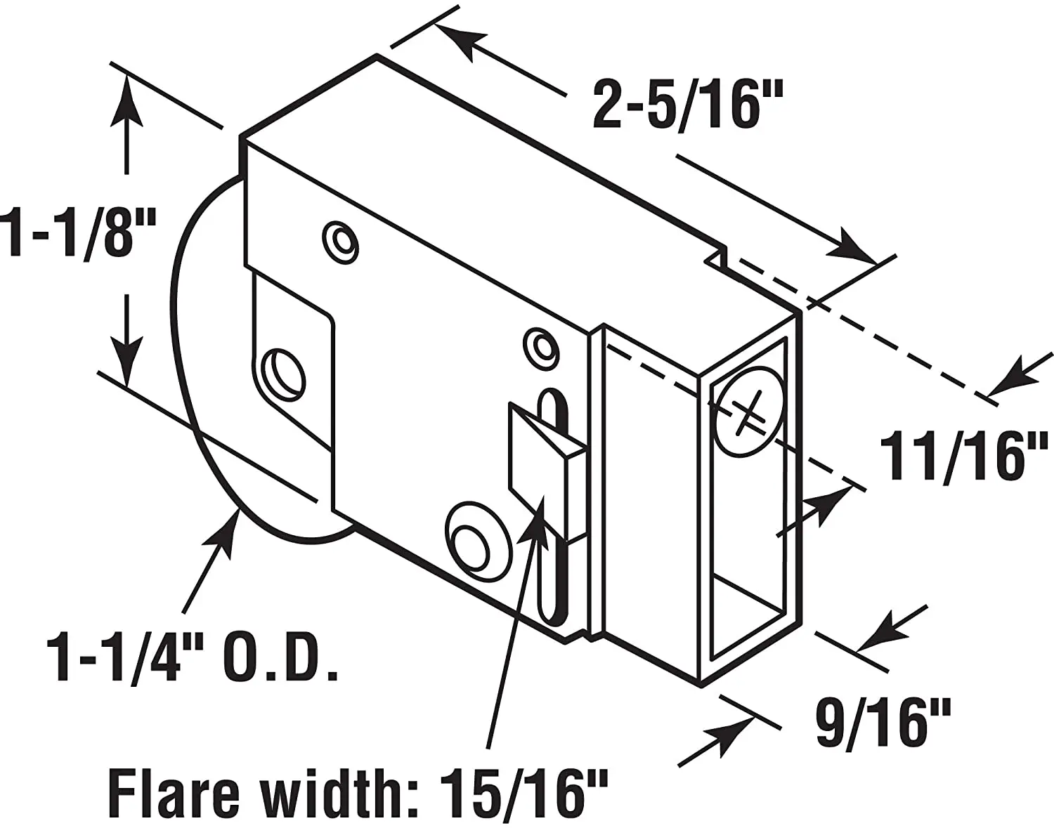 High Quality Sliding Patio  Door Roller Assembly with 1-1/2 inch Steel Ball Bearing Wheel Door Window Roller