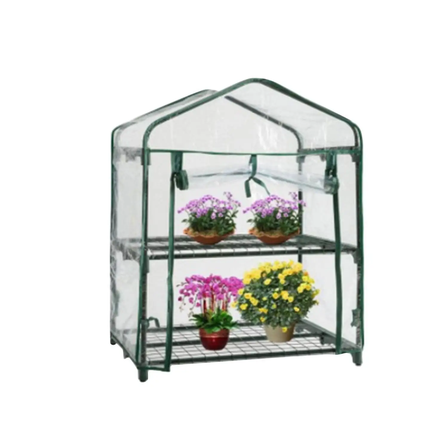 
 2-layer Garden greenhouse PVC mini flower nursery room cover  