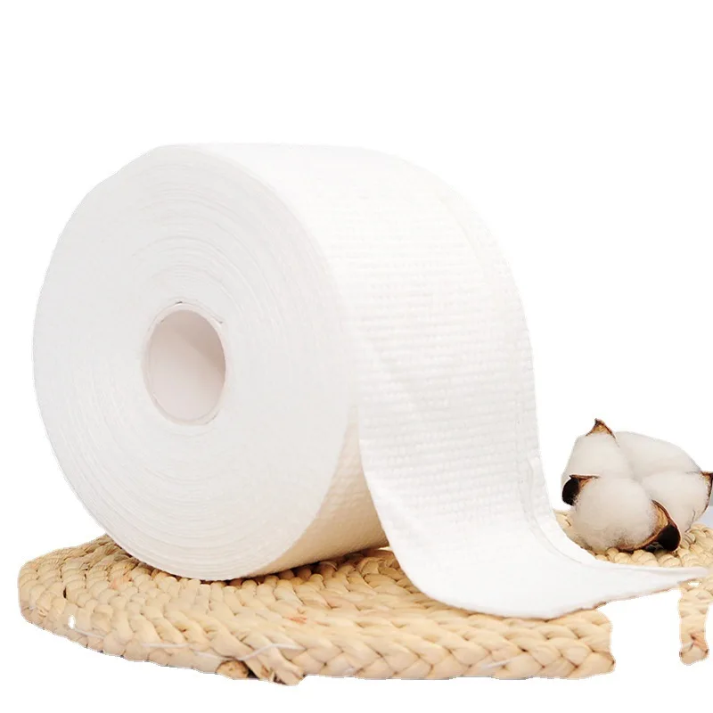 Disposable Face Towel Roll Pack Cleansing Towel Thickened Cotton Soft Makeup Remover Pure Cotton Cotton Pads 222 Pieces