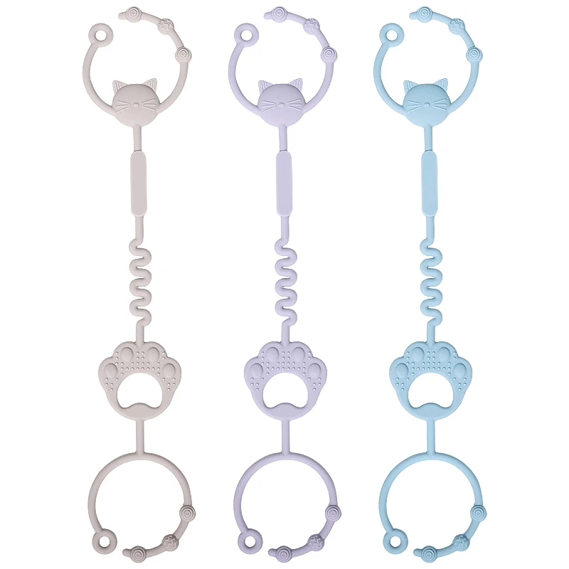 Cute Baby Pacifier Chain Clip Baby Teether  Chain  Not Easy To Drop Silicone Baby Pacifier Chain Molar Toy Teething Toy