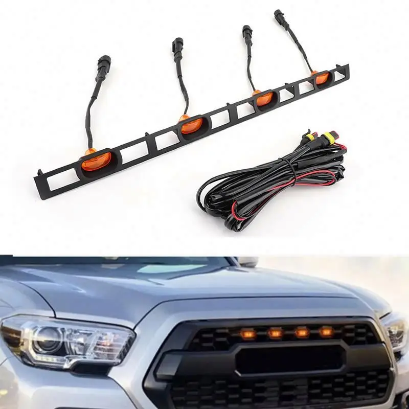 4X4 Truck Wheel Eyebrow Lamp Bumper Hood LED Front Grid Lamp Grill Lights Car Grilles Grill LED Lights for Ford F150
