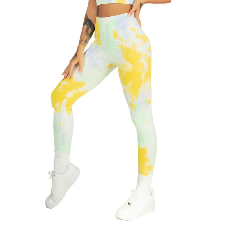 202 New Fitness Yoga Pants High Waist Peaches Boosting Hips Tight Gym Leggings Quick Dry Breathable Seamless Scrunch Leggings