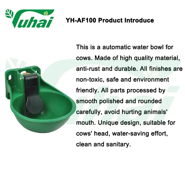 2.6L Vertical Tongue Drinking Bowl for Horses and Cows Stainless Steel Water Dispenser PP Animal Drinking Bowl