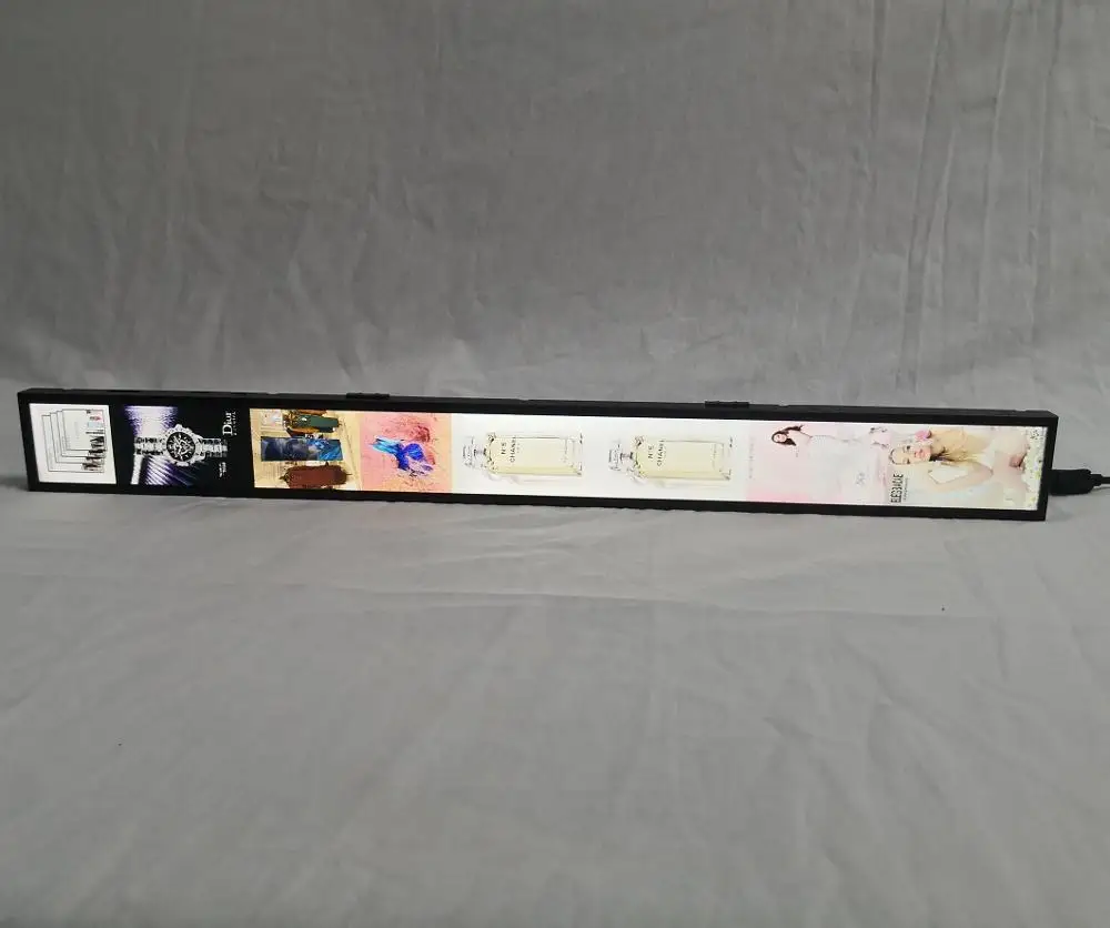 23.1inch Shop advertising stretch bar LCD shelf screen display