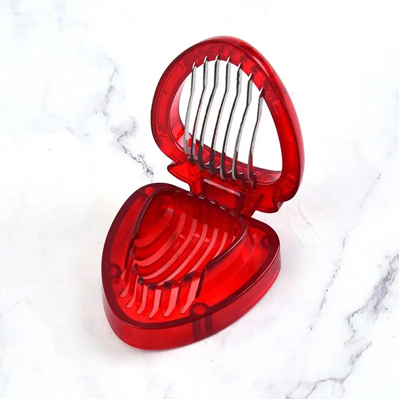 2021 hot selling kitchen accessories plastic egg cutter tools hard boiled egg slicer with stainless steel wire