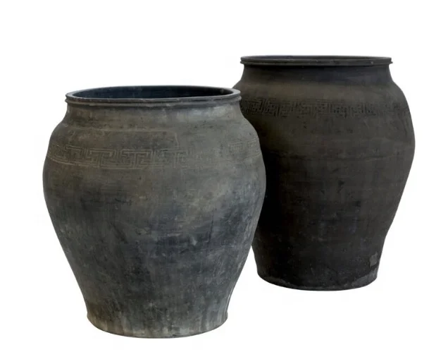 Antique best selling outdoor glazed decorative clay large garden pottery planter pot