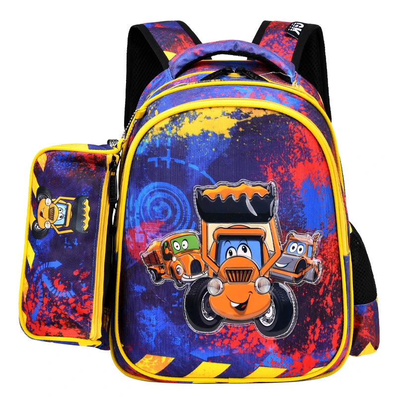 Hot sale 14 inches lovely cartoon PVC printing school bag children backpack with  pencil case  for kids