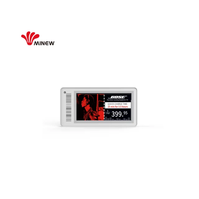 Minew Bluetooth Etiqueta Electronica 2.13 Inch Esl Digital Labels Ble 5.0 E Ink Price Tag