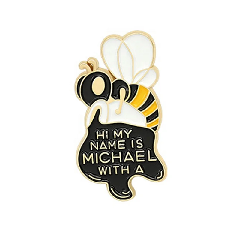 Unique Design Wholesale Factory Price Yellow Bee Lovely Charming Gold Plated Fashion Lapel Pins