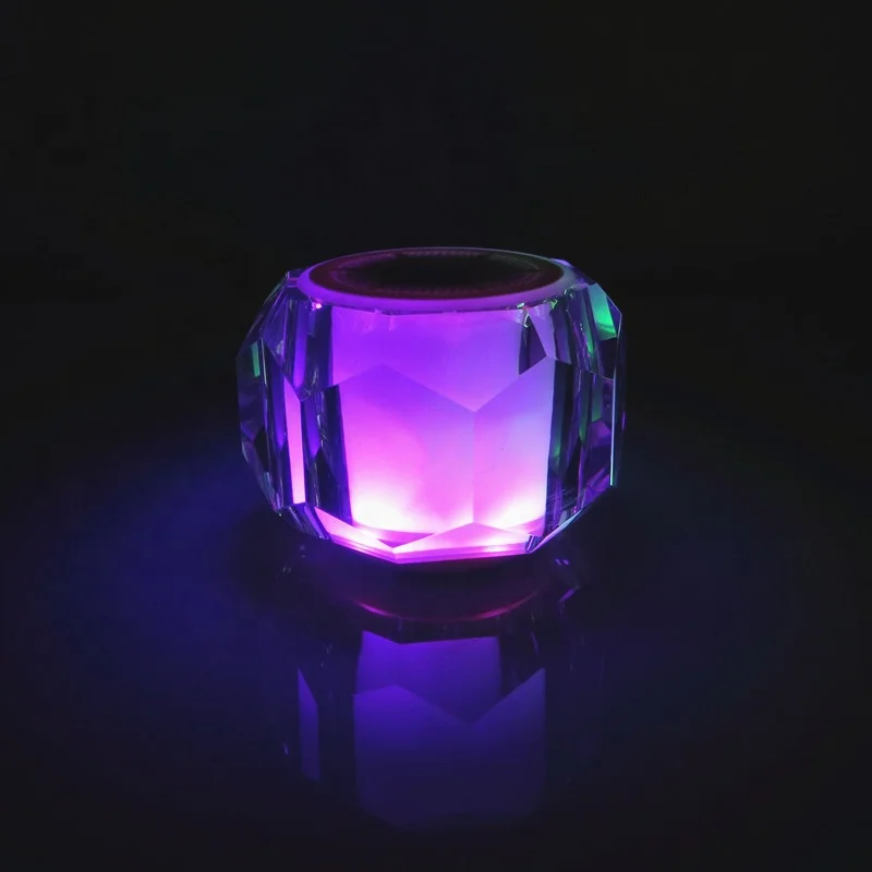 Lonvel Lucky Ture Crystal Ball Speaker Multi-function Table Lamp Rechargeable Cordless Home Decor Led Desk Light Speaker