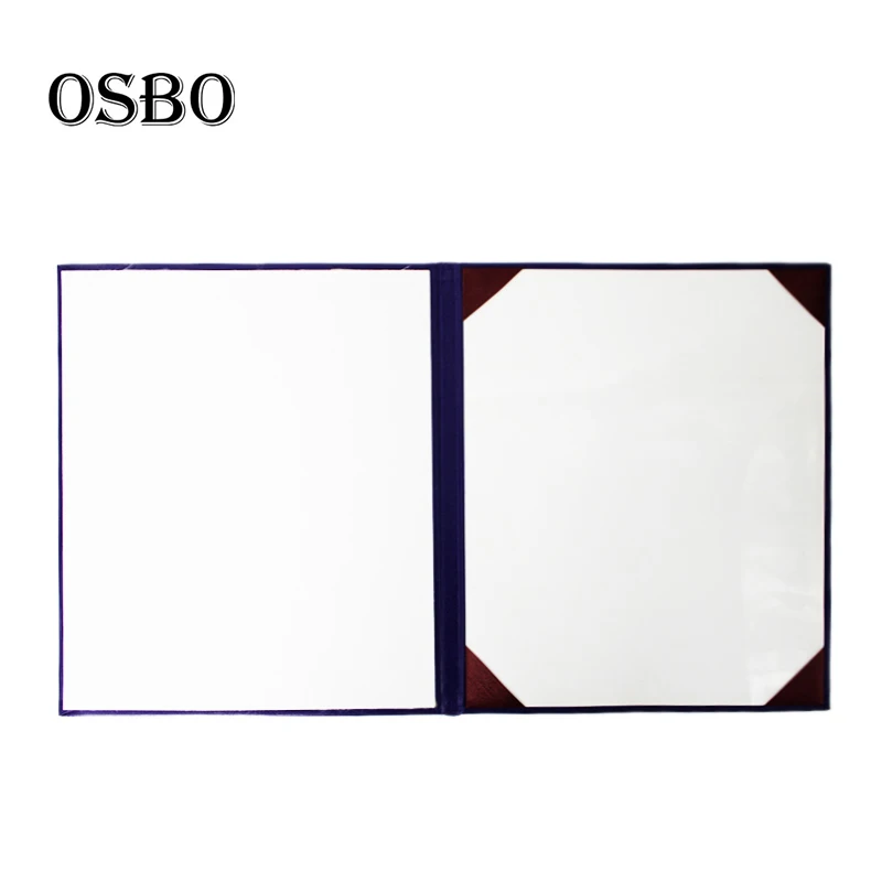 Purple Diploma Cover for A4 Certificate Insert, Smooth Leatherette, Custom Gold Stamping Logo