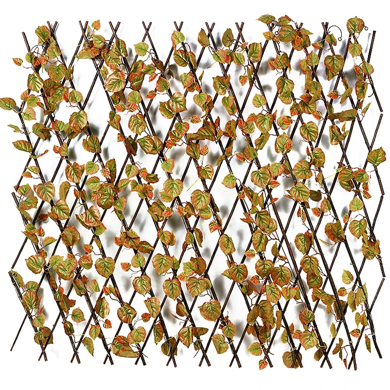 Garden plants telescopic shielding railings guardrail decorative green plant wood fence anticorrosive wood fence fence