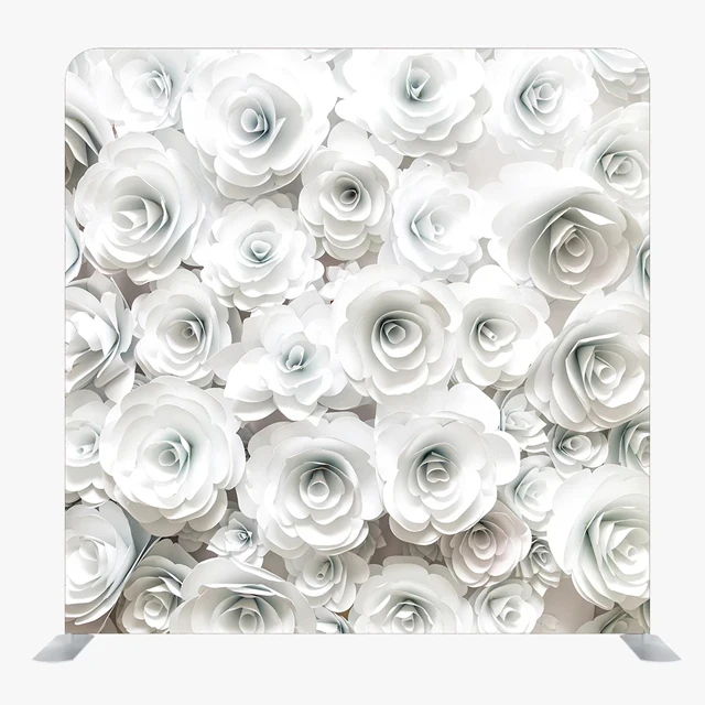 Custom print 8ft x 8ft Recycled Pillow Case Pop Up Photo Booth Exhibition Backdrop Tension Fabric Booth