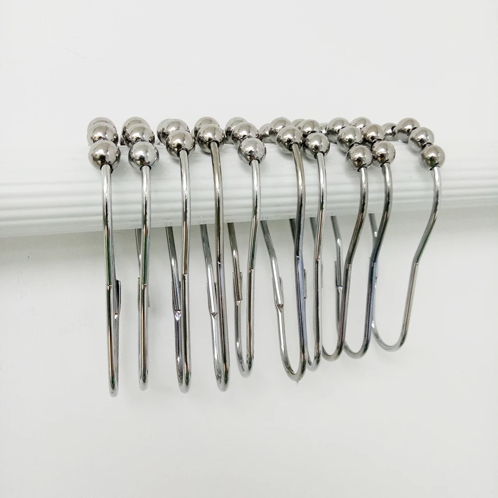 Ring Shower Curtain Hooks Stainless Steel Rust-resistant Metal Curtain Accessories