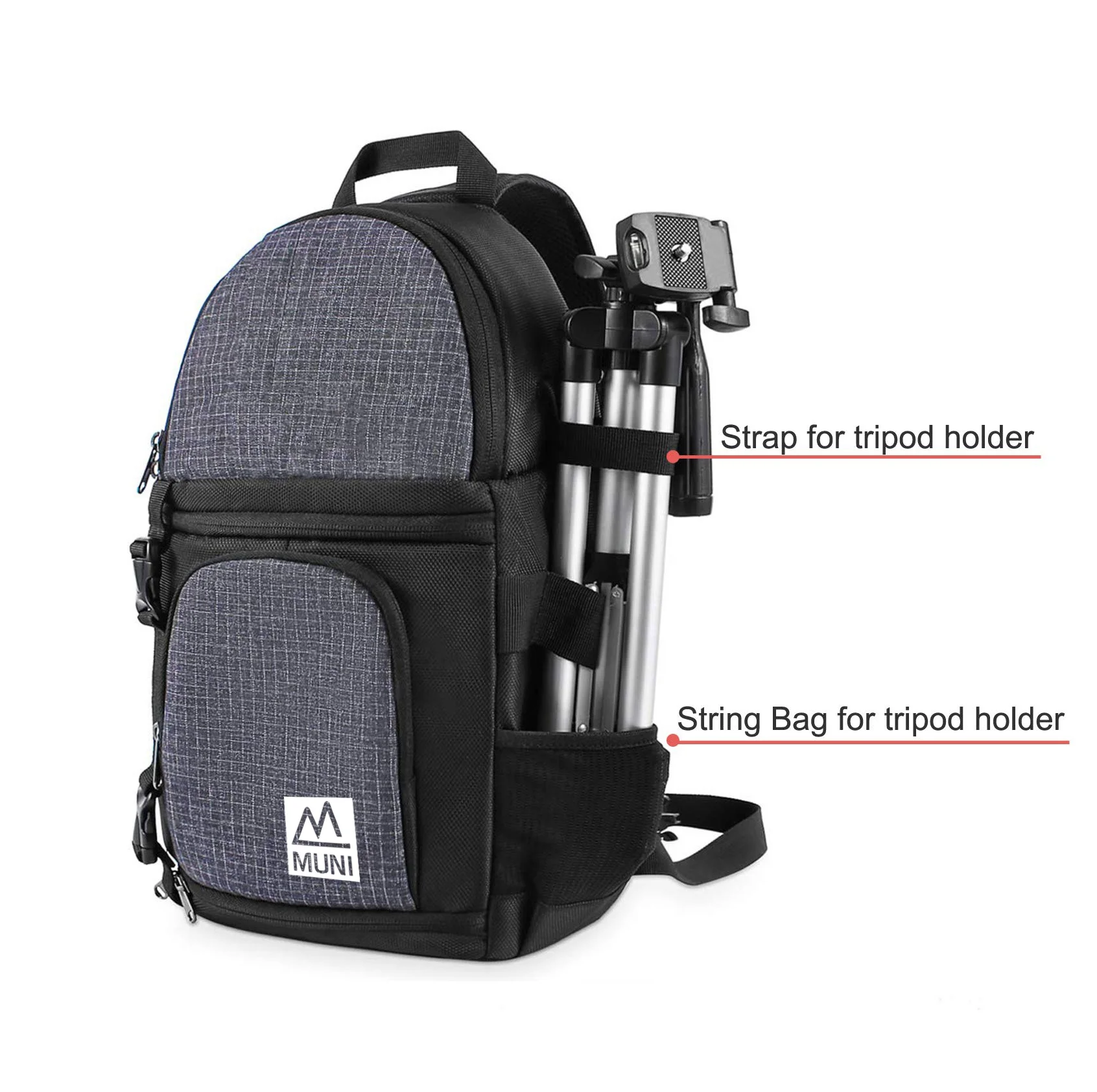 camera & video bags with tripod Holder & Removable Modular Inserts
