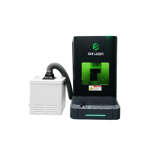 30w 50w 100w fully enclosed jewelry fiber 3D laser engraving cutting marking machine 3 in 1 for gold silver metal brass aluminum