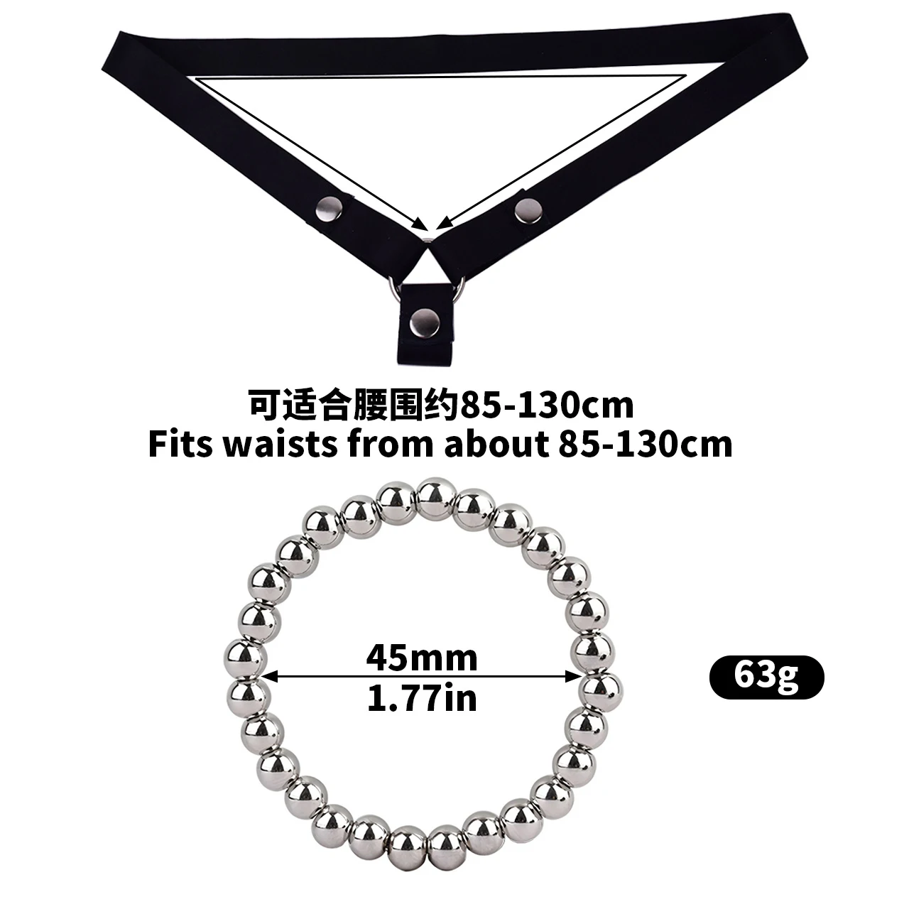 FRRK Male Chastity Strap On Dildo Leather Harness,Flat Inverted Chastity Cage with Large Dildo SM Extreme Fetish Sex Toy for man