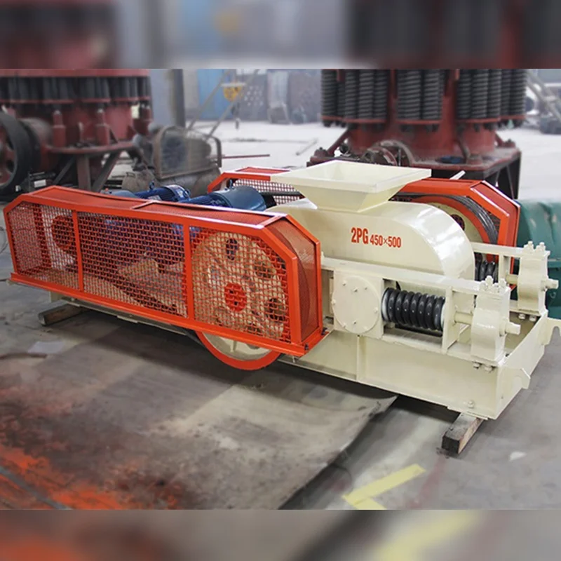 Small Scale Granite Quartz Rock Stone Crushing Machine, Slag Brick Coal Clay Roller Crusher, 2PG Series Double Roller Crusher
