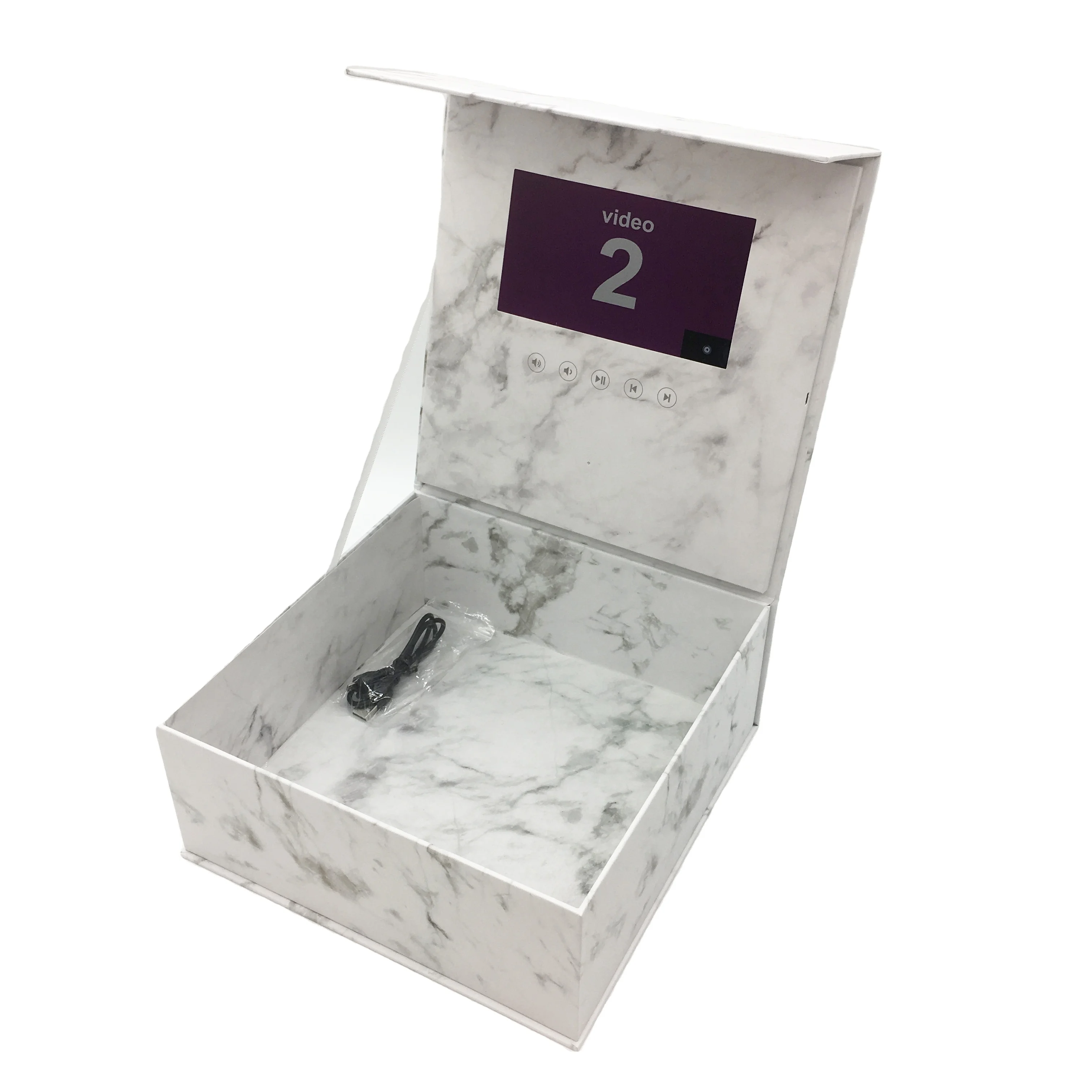 
Presentation Video Box New Products Launching 7 Inch TFT LCD Jewelry Gift Box Screen Packaging Video Display Tft Brochure Box 