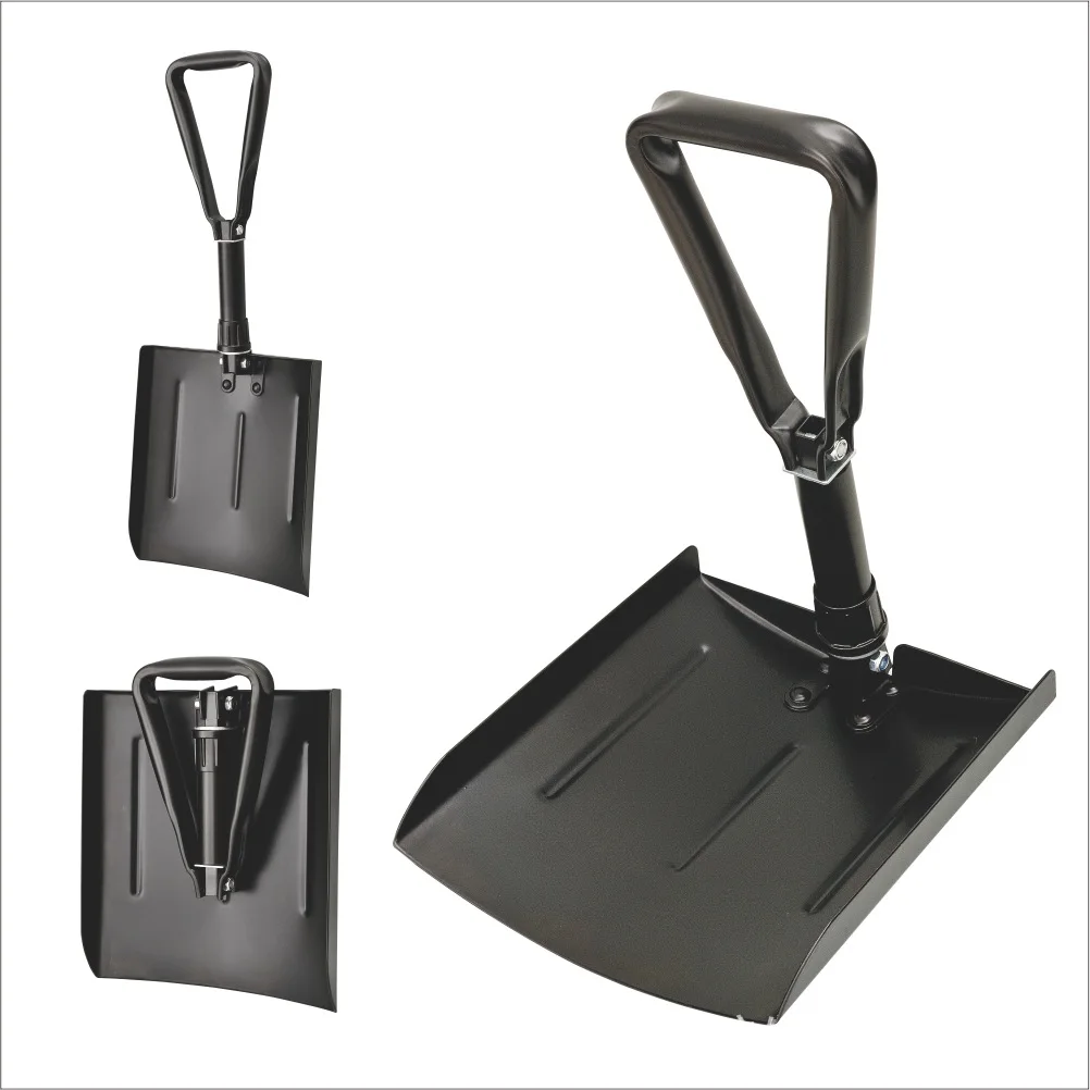 Collapsible snow shovel Iron handle spraying foldable large snow shovel with cloth bag Home tools snow clearing shovel
